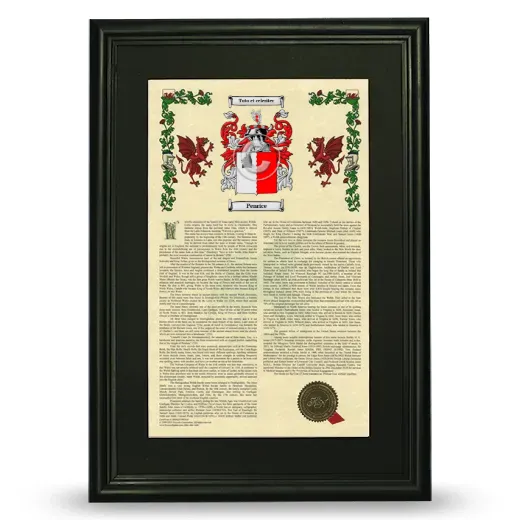 Penrice Deluxe Armorial Framed - Black