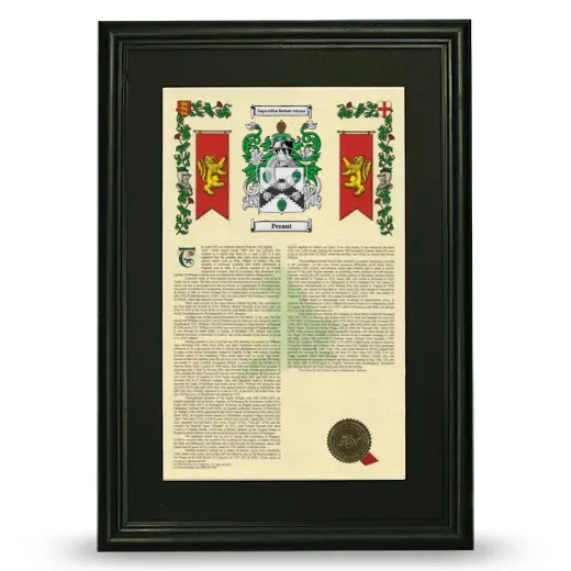 Perant Deluxe Armorial Framed - Black