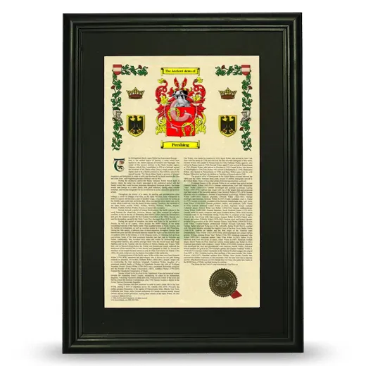 Pershing Deluxe Armorial Framed - Black