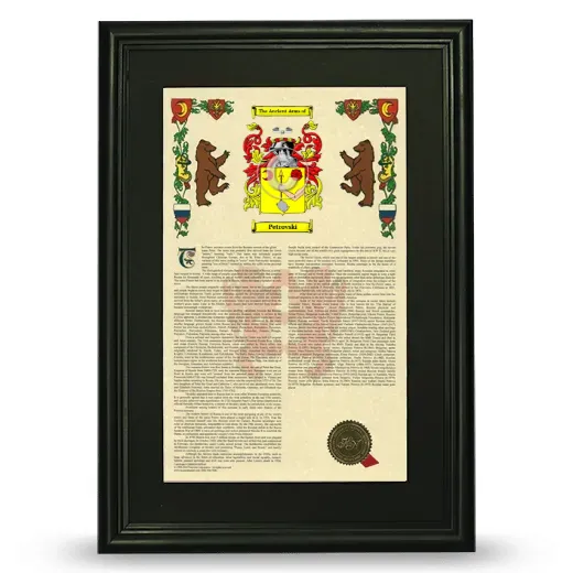 Petrovski Deluxe Armorial Framed - Black