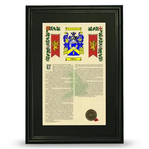 Pillows Deluxe Armorial Framed - Black