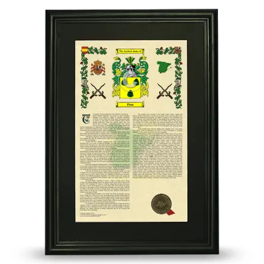 Pino Deluxe Armorial Framed - Black
