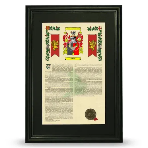 Pittok Deluxe Armorial Framed - Black