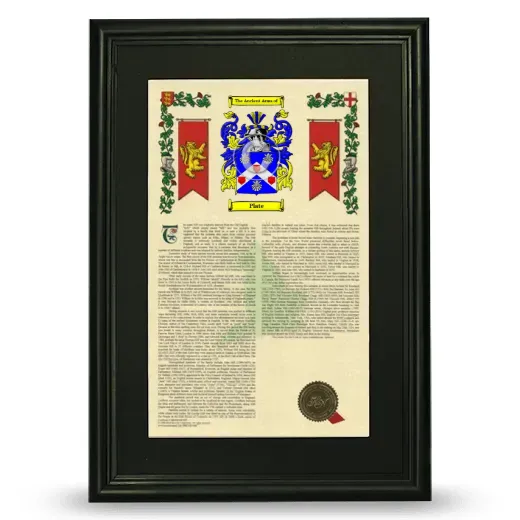 Plate Deluxe Armorial Framed - Black