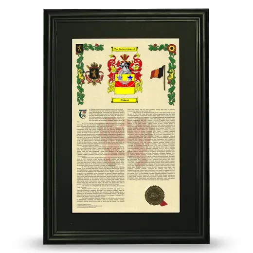Poirot Deluxe Armorial Framed - Black