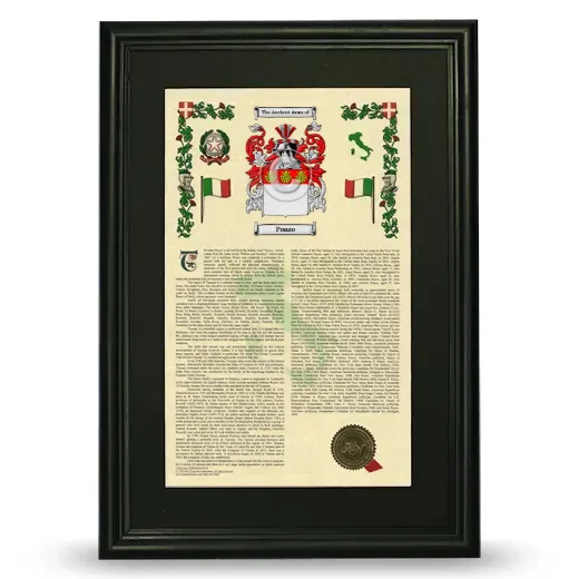 Ponzo Deluxe Armorial Framed - Black