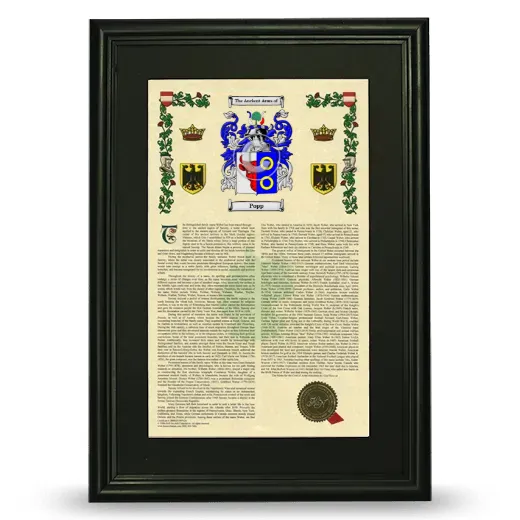 Popp Deluxe Armorial Framed - Black