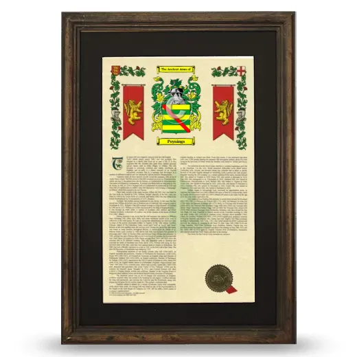 Poynings Deluxe Armorial Framed - Brown