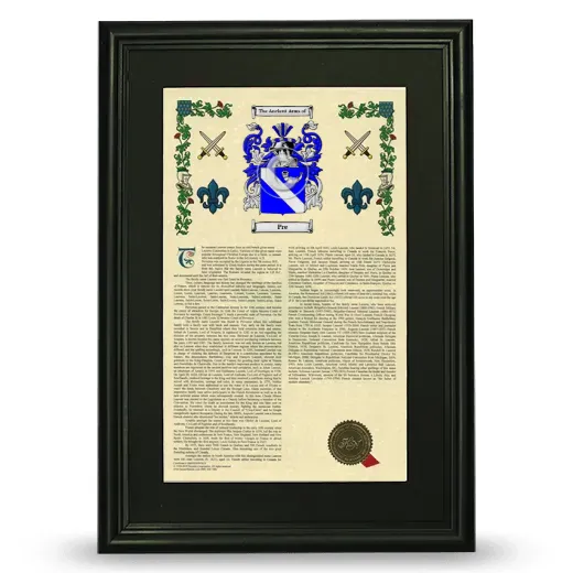 Pre Deluxe Armorial Framed - Black
