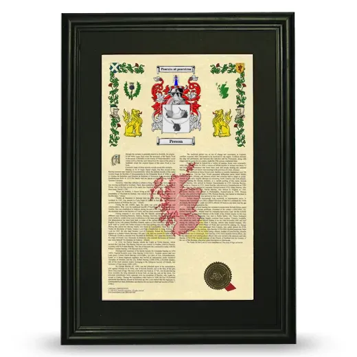 Preson Deluxe Armorial Framed - Black