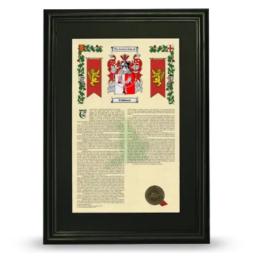 Prideaux Deluxe Armorial Framed - Black