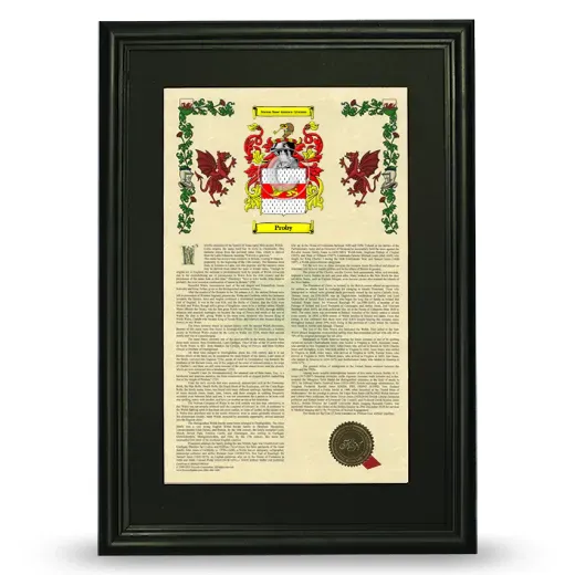 Proby Deluxe Armorial Framed - Black