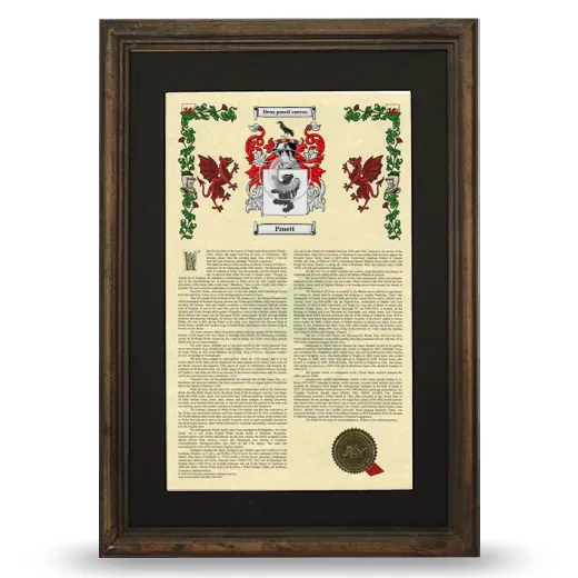 Pruett Deluxe Armorial Framed - Brown