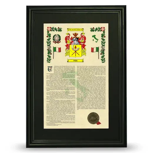 Pulis Deluxe Armorial Framed - Black