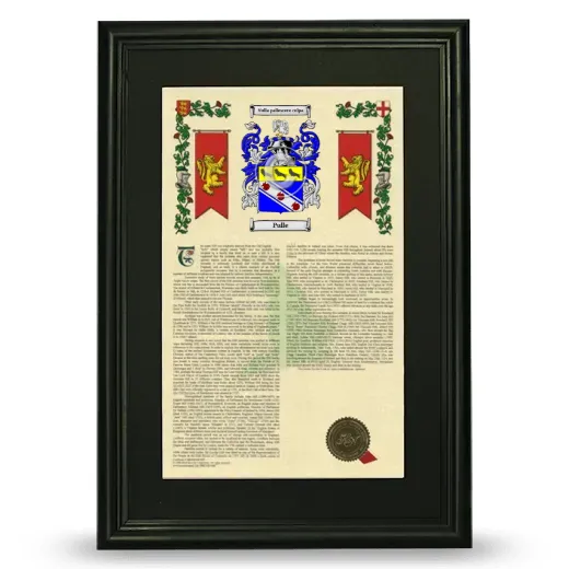 Pulle Deluxe Armorial Framed - Black