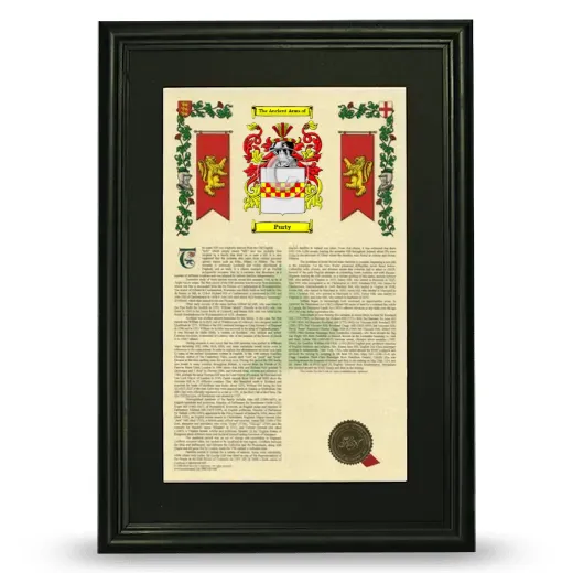 Purty Deluxe Armorial Framed - Black