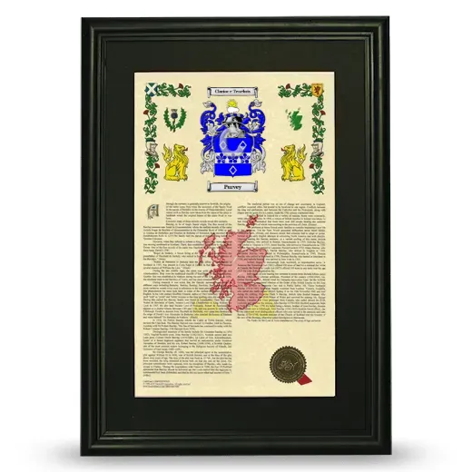 Purvey Deluxe Armorial Framed - Black