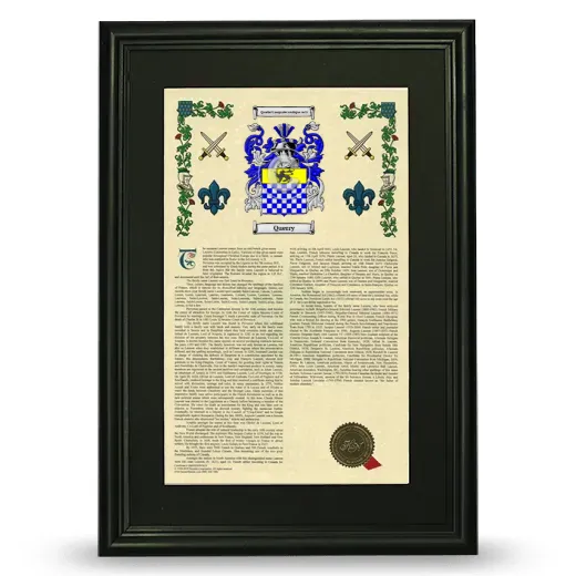 Querry Deluxe Armorial Framed - Black