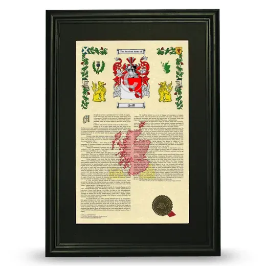 Quill Deluxe Armorial Framed - Black
