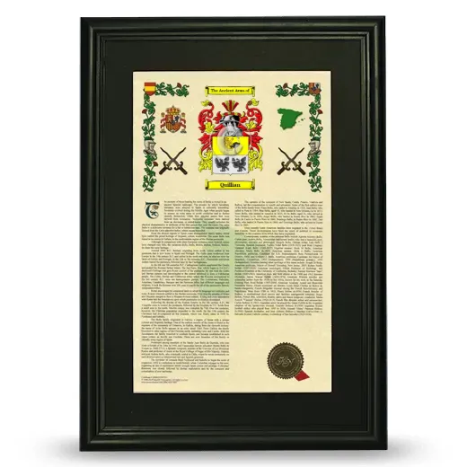 Quillian Deluxe Armorial Framed - Black