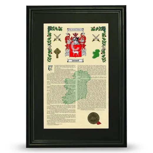 Quinnell Deluxe Armorial Framed - Black