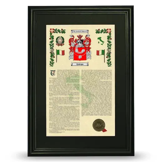 Quiroga Deluxe Armorial Framed - Black