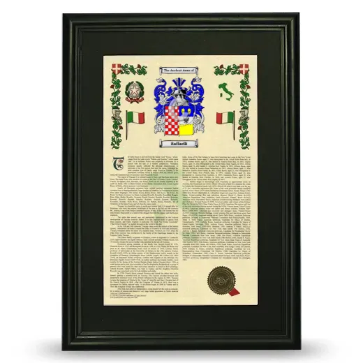 Raffaelli Deluxe Armorial Framed - Black