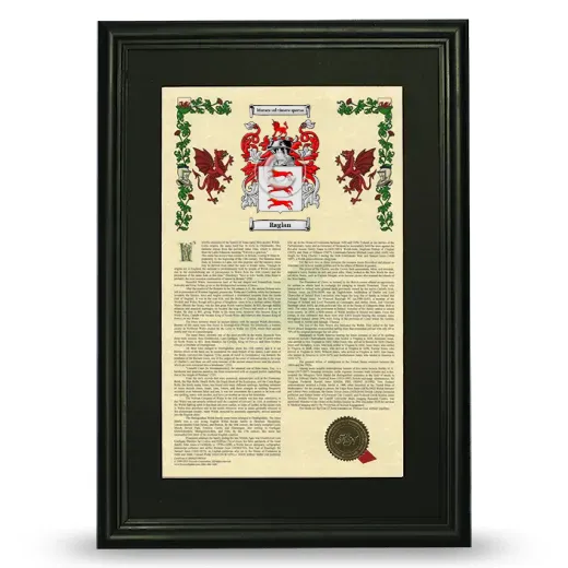 Raglan Deluxe Armorial Framed - Black