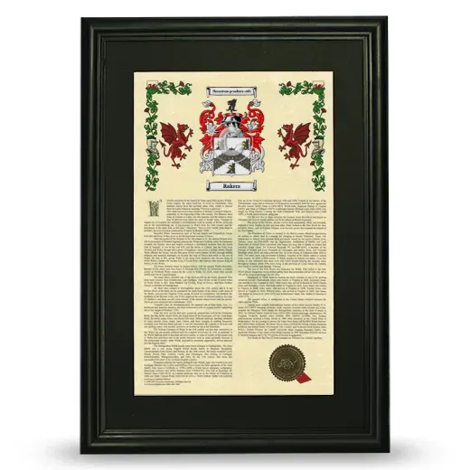 Rakers Deluxe Armorial Framed - Black
