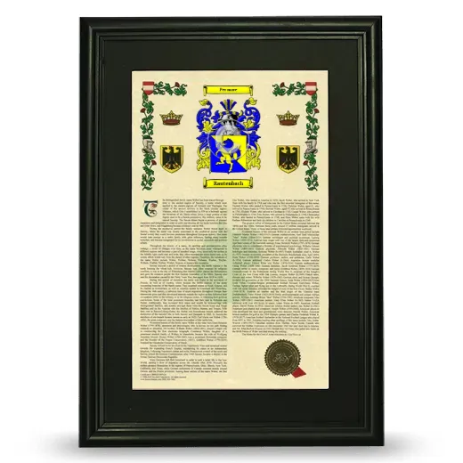 Rautenbach Deluxe Armorial Framed - Black