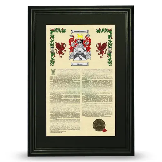 Rease Deluxe Armorial Framed - Black