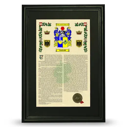 Reinholdt Deluxe Armorial Framed - Black