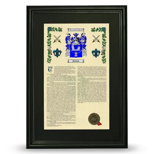 Richons Deluxe Armorial Framed - Black