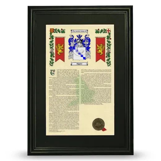 Rigate Deluxe Armorial Framed - Black