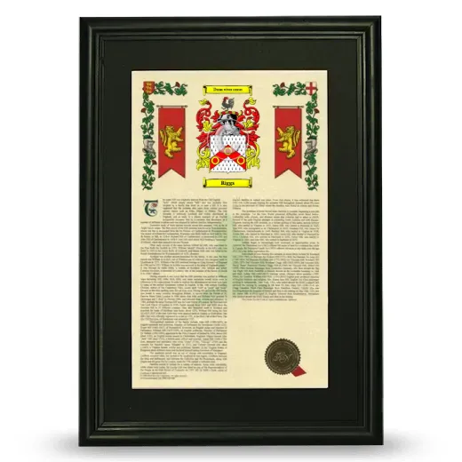 Riggs Deluxe Armorial Framed - Black