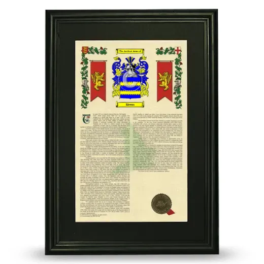 Rivers Deluxe Armorial Framed - Black