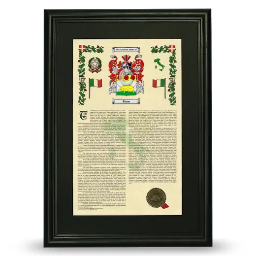 Rizos Deluxe Armorial Framed - Black