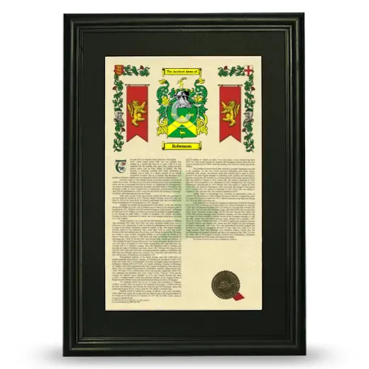 Robenson Deluxe Armorial Framed - Black