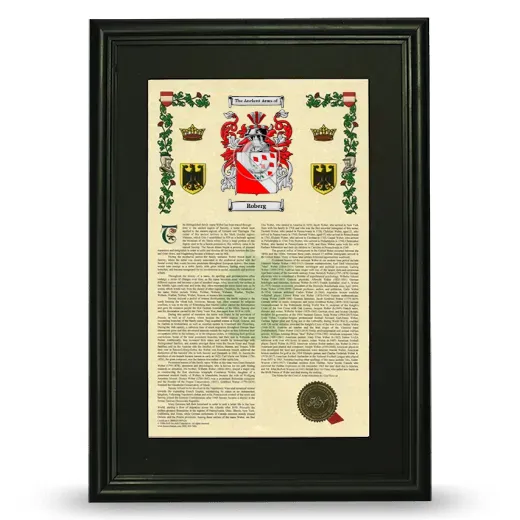 Roberg Deluxe Armorial Framed - Black