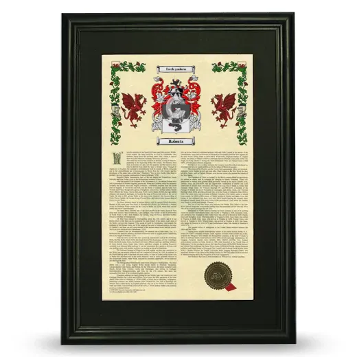 Roberts Deluxe Armorial Framed - Black
