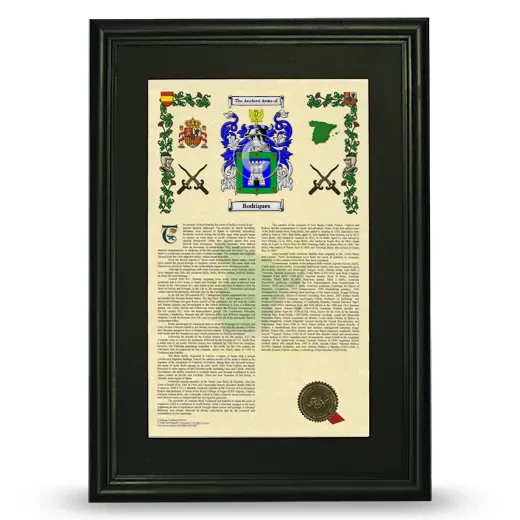 Rodriques Deluxe Armorial Framed - Black