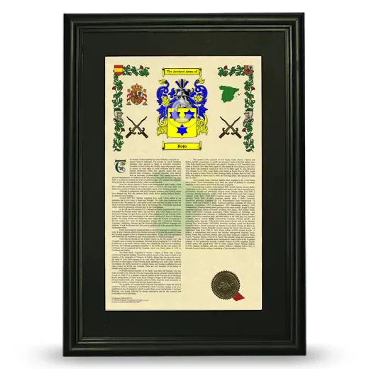 Rojo Deluxe Armorial Framed - Black