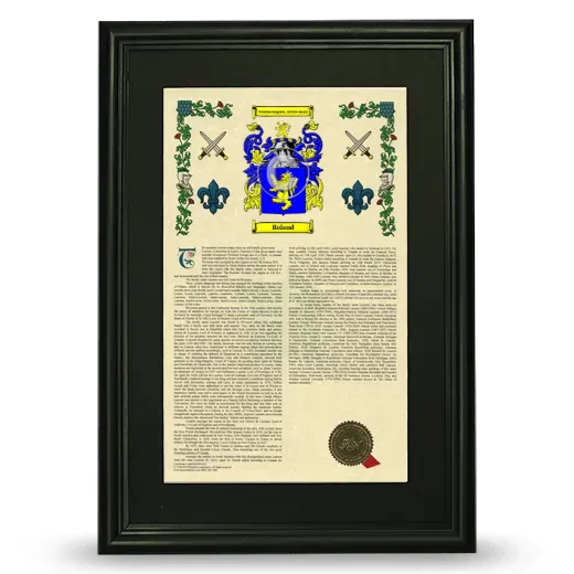Roland Deluxe Armorial Framed - Black
