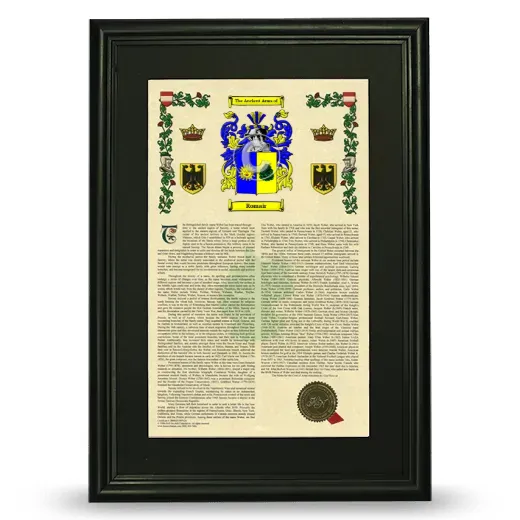 Romair Deluxe Armorial Framed - Black
