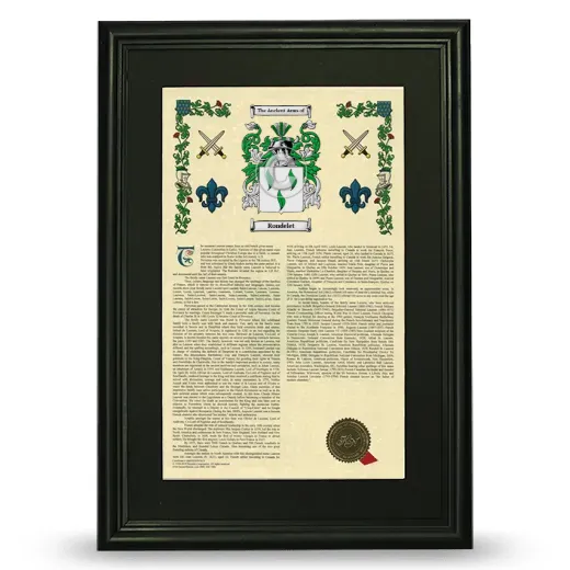 Rondelet Deluxe Armorial Framed - Black