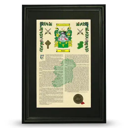 Roney Deluxe Armorial Framed - Black