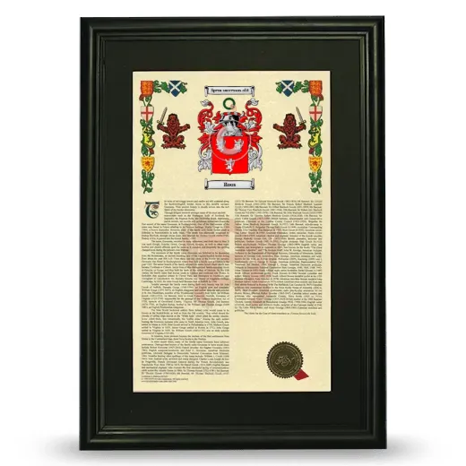Roos Deluxe Armorial Framed - Black