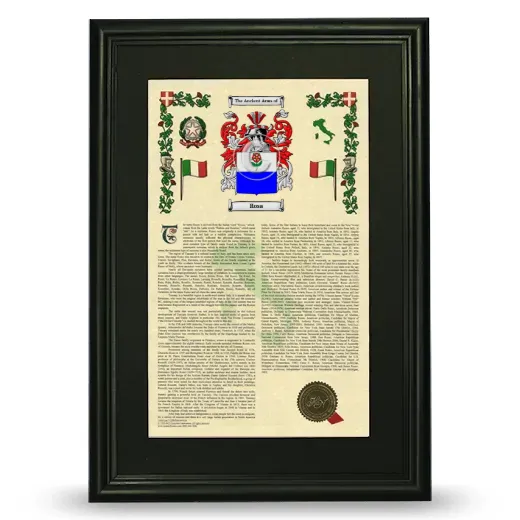 Rosa Deluxe Armorial Framed - Black