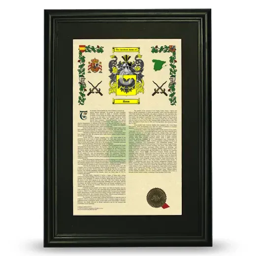 Rosa Deluxe Armorial Framed - Black