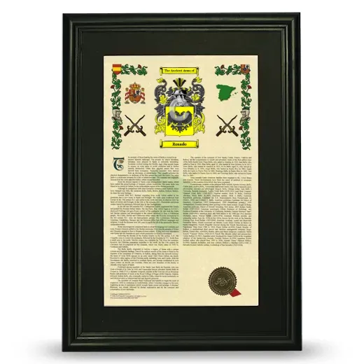 Rosado Deluxe Armorial Framed - Black